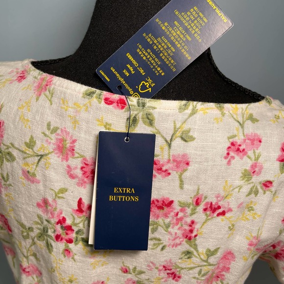 Floral Linen Elizabeth Dress Sweet Pea POLO Ralph Lauren Size 2 NWT - Picture 7 of 15